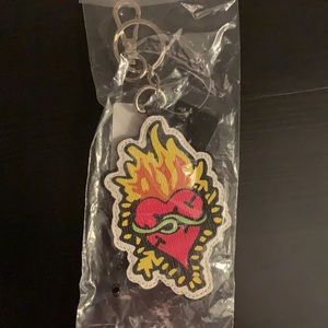 ❤️‍🔥Betsey Johnson & Torrid flaming heart tag keychain
